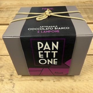 Panettone ARTIGIANALE Cioccolato bianco e Lamponi 800gr.