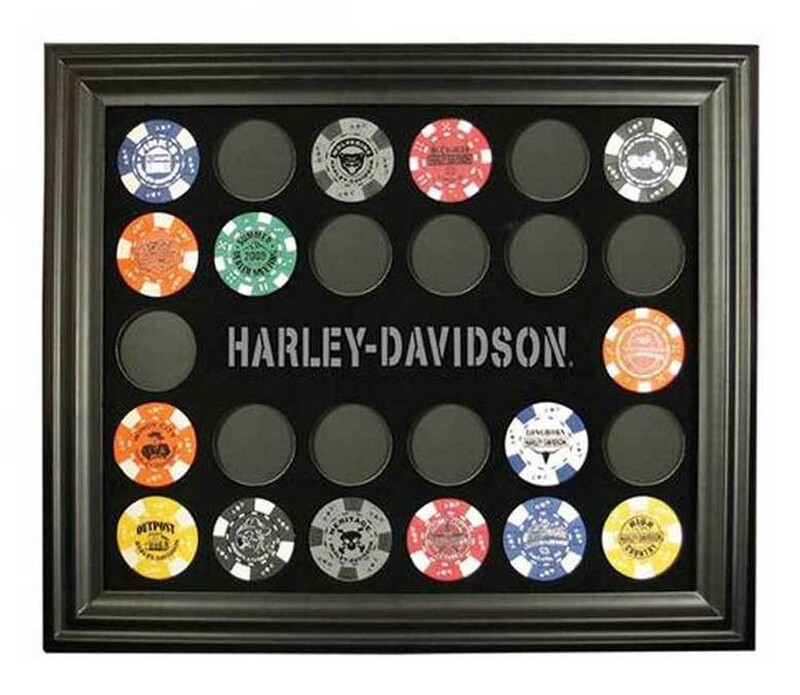 HARLEY-DAVIDSON  26 DEALER CHIP POKER CHIP FRAME