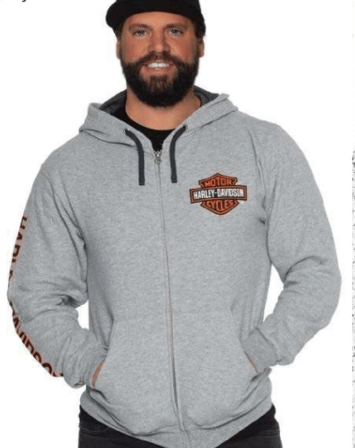 DEALER BAR & SHIELD LEFT CHEST GREY ZIP FRONT DEALER BAR & SHIELD LEFT CHEST GREY ZIP FRONT