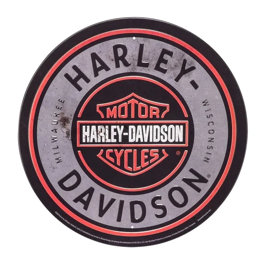 Harley-Davidson Round Tin Sign Harley-Davidson Round Tin Sign