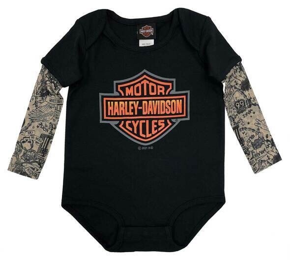 Baby Bar & Shield Mesh Tattoo Long Sleeve Creeper Baby Bar & Shield Mesh Tattoo Long Sleeve Creeper