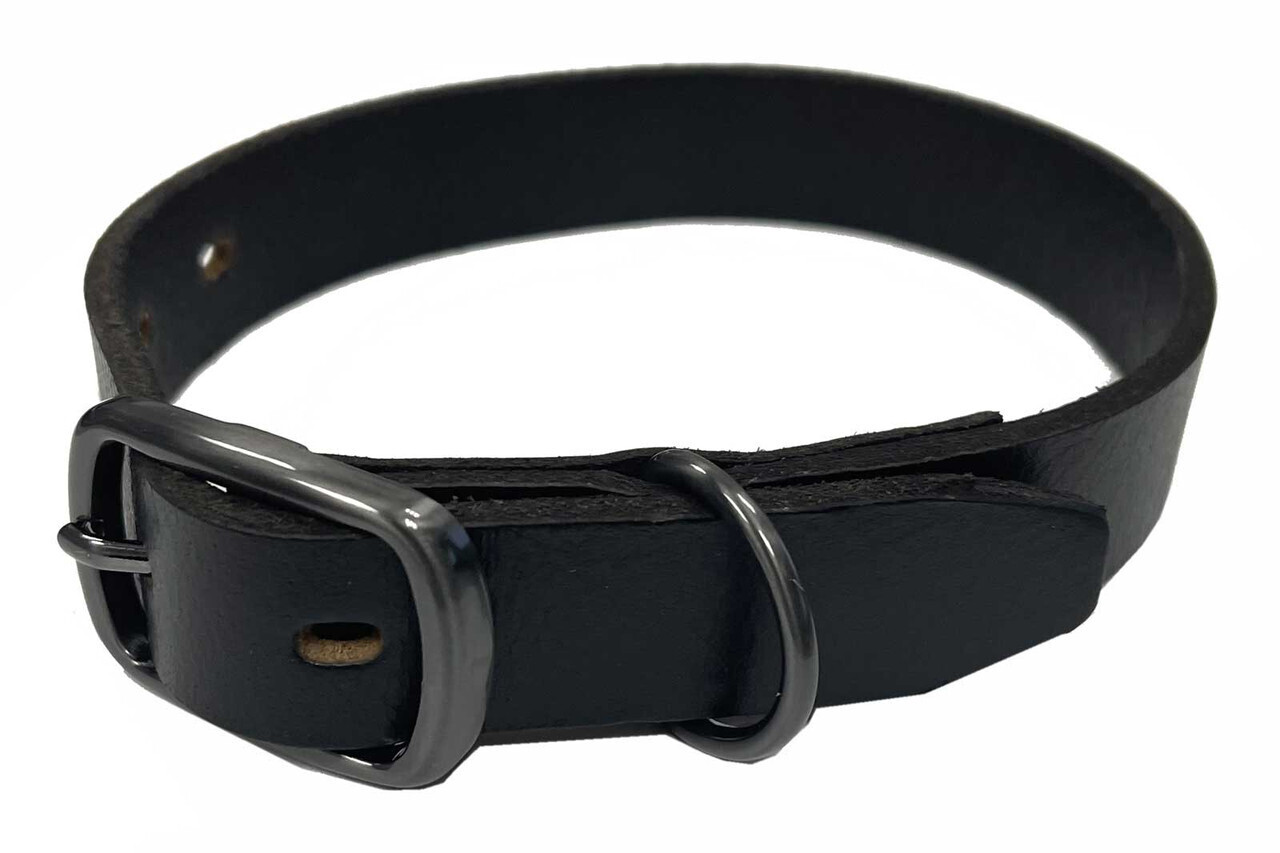 Harley-Davidson Leather Embossed H-D Logo Adjustable Pet Collar - Solid Black Harley-Davidson Leather Embossed H-D Logo Adjustable Pet Collar - Solid Black