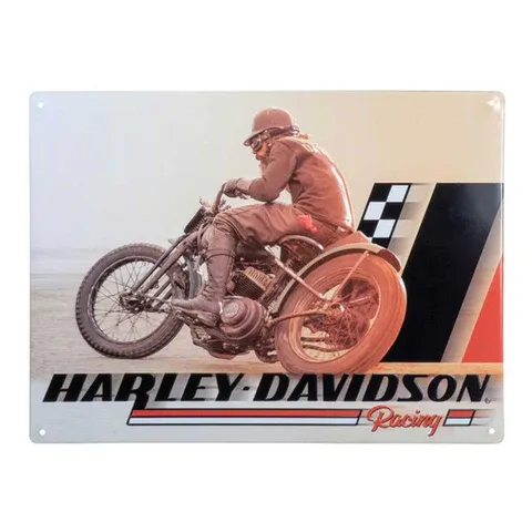 HARLEY-DAVIDSON BEACH RACER GRAPHIC TIN SIGN HARLEY-DAVIDSON BEACH RACER GRAPHIC TIN SIGN