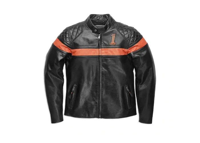 HARLEY-DAVIDSON MENS VICTORY SWEEP LEATHER JACKET 3XL HARLEY-DAVIDSON MENS VICTORY SWEEP LEATHER JACKET 3XL
