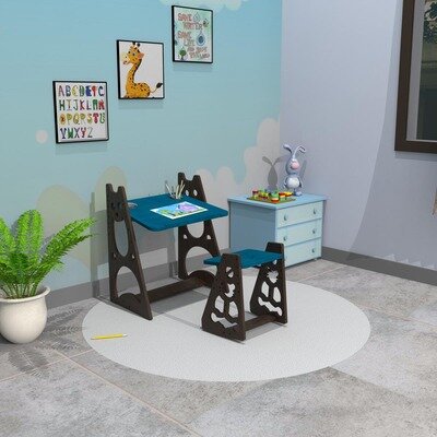 MyRa: Height-adjustable kids table and seat set