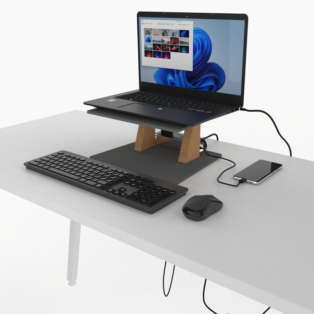 PowErgo: Ergonomic laptop support and power manager