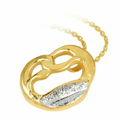 Anhänger Brezel Silber 925 goldplattiert