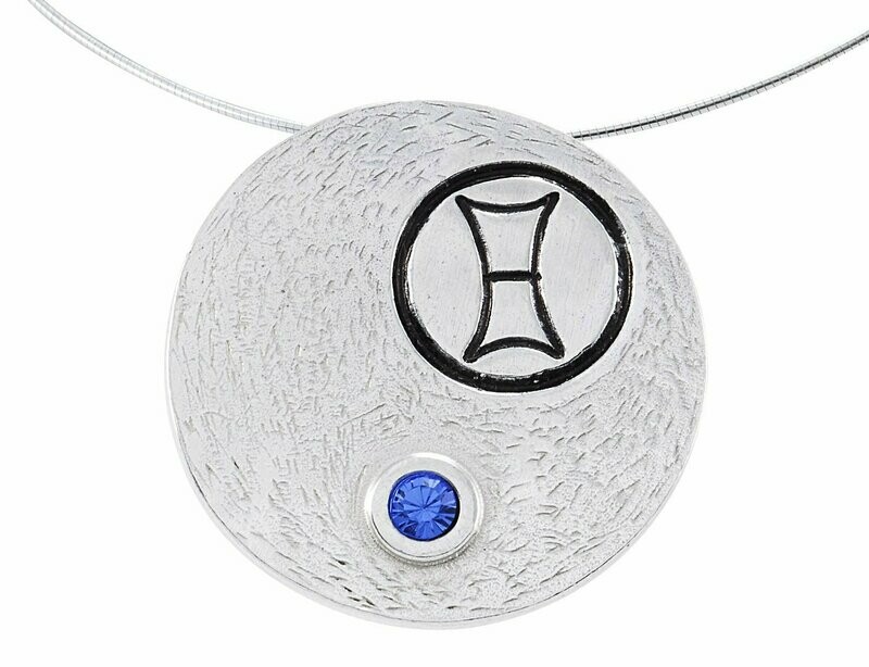 Anhänger in Silber 925/- bicolor mit Reif