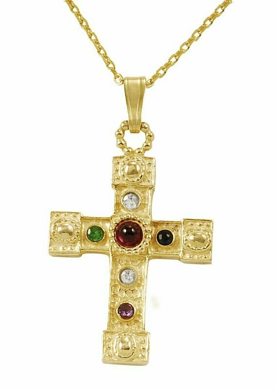Anhänger Kreuz  in Silber 925/- goldplattiert