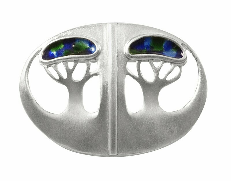 Baum Brosche in Silber 925/-
