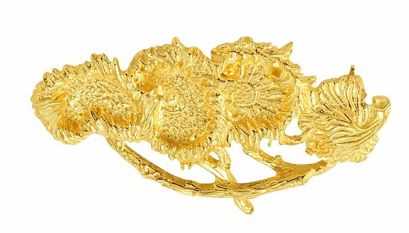 Brosche in Silber 925/- goldplattiert