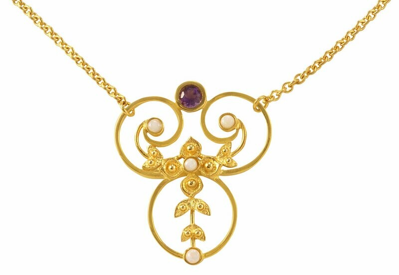 Collier in Silber 925/- goldplattiert