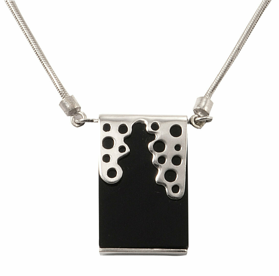 Collier in Silber 925/- mit Onyx