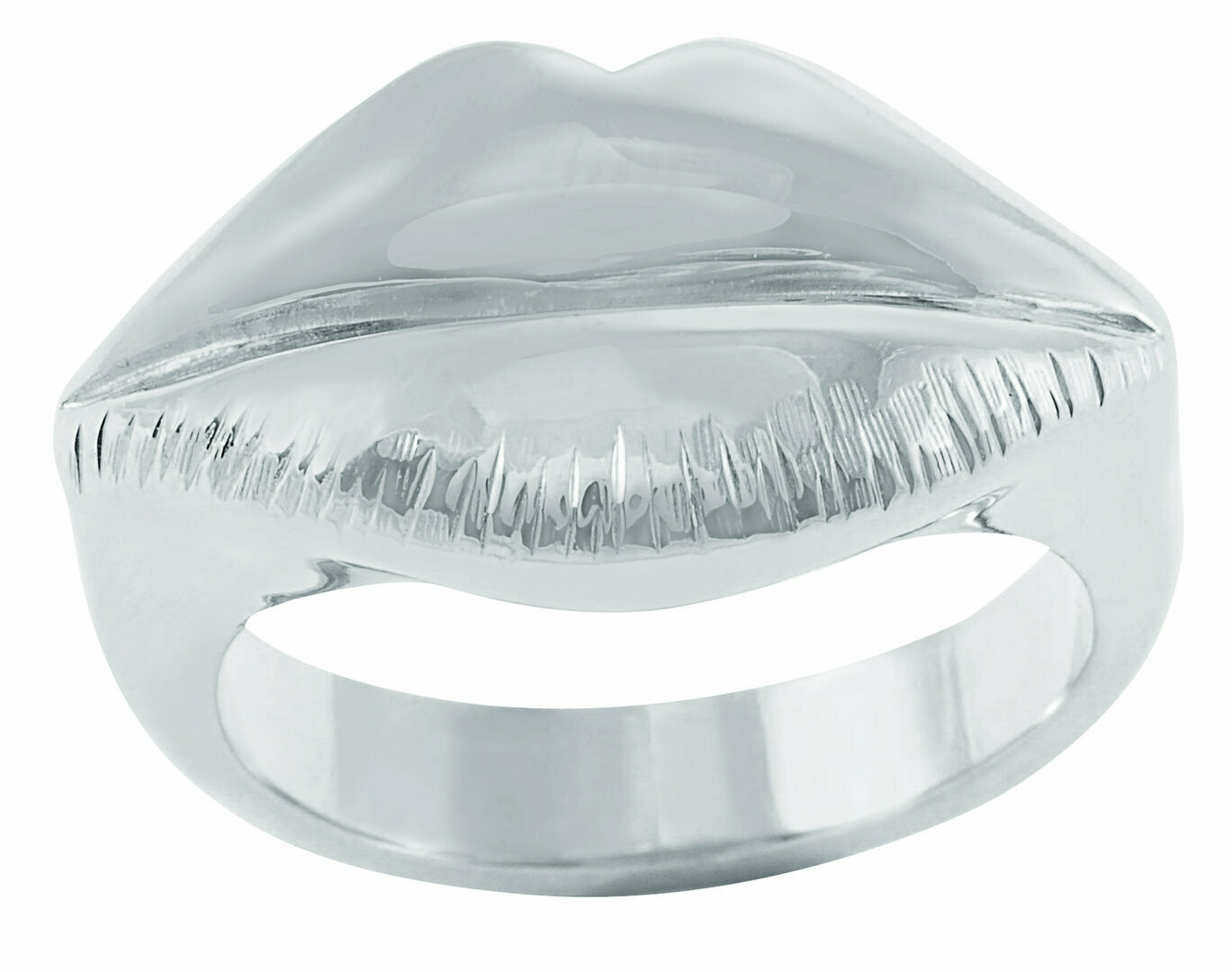 Kussmund Ring in Silber 925/-
