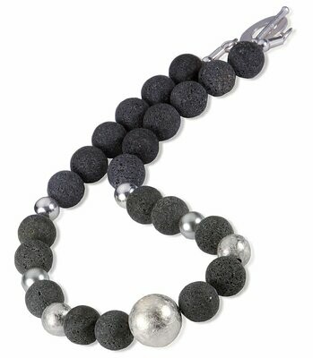 Lava Kette mit Zwischenteilen Silber 925