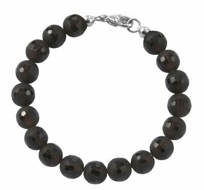 Onyx Armband mit Silber Karabiner