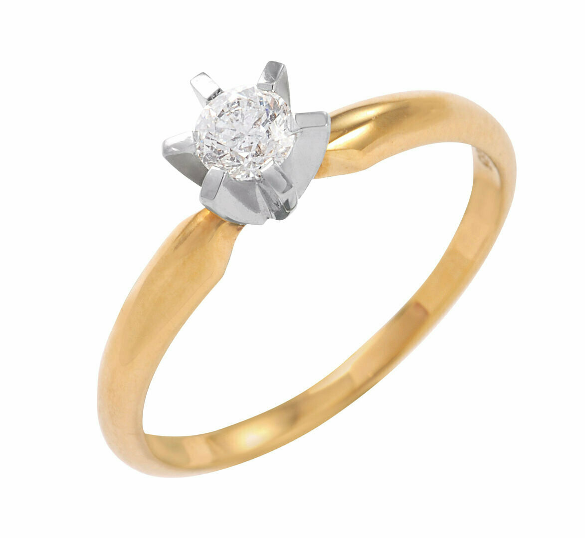 Ring in 585/- Gelbgold mit Brillant