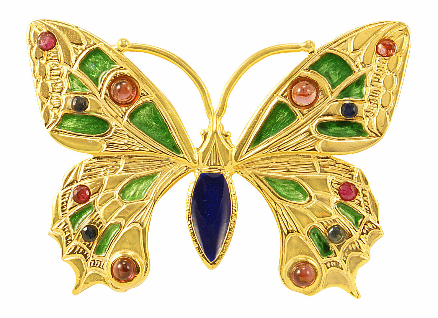 Schmetterling Brosche in Silber 925/- goldplattiert