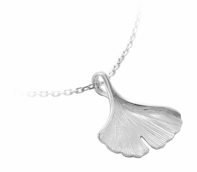 Ginkgo Anhänger 925/- inkl. Kette