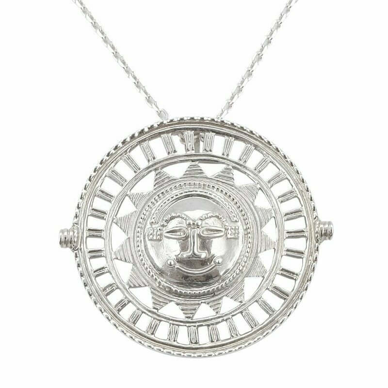 Amulett Anhänger in Silber 925/- mit Kette