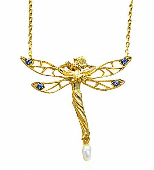 Elfen Collier in Silber 925/- goldplattiert