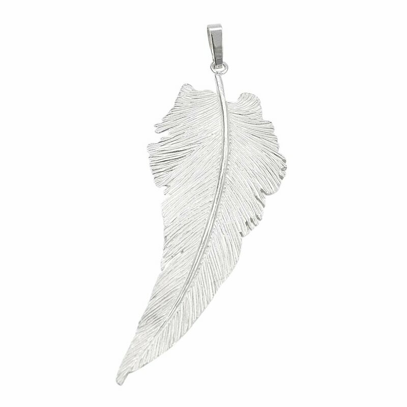 Anhänger Feder in Silber 925/-