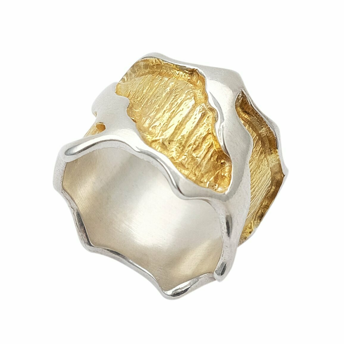 Bicolor Ring in Silber 925/-