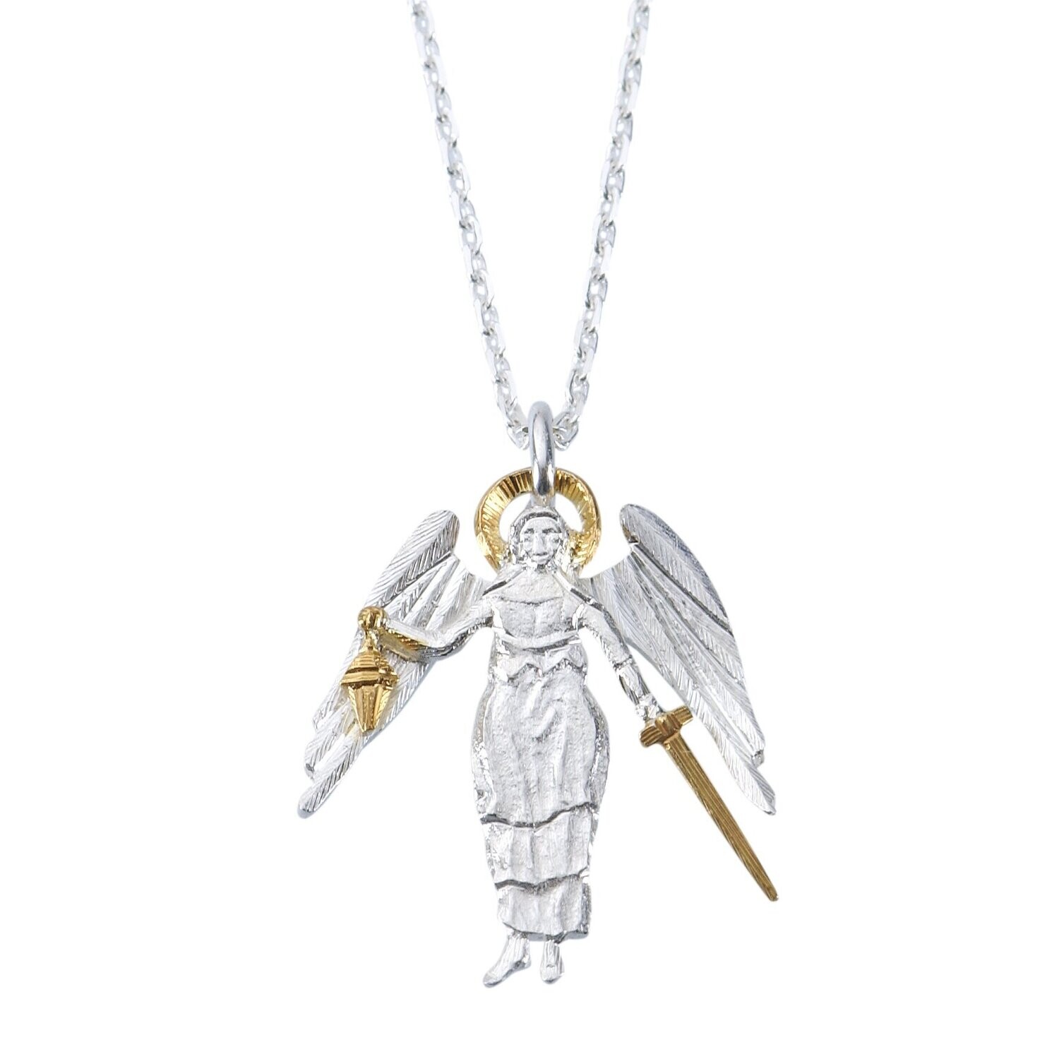 Anhänger Schutzengel in Silber 925/- mit Kette