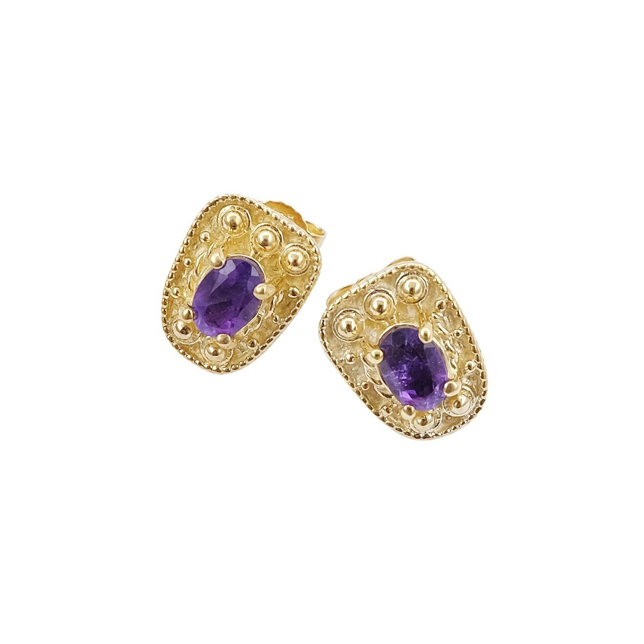 Ohrstecker in Silber 925/- mit Amethyst