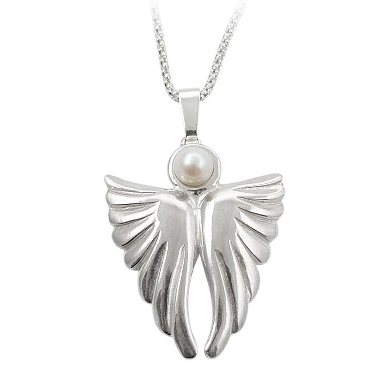 Engel Anhänger in Silber 925/- mit Kette