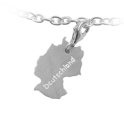 Einhänger Deutschland in Silber 925/- ohne Kette