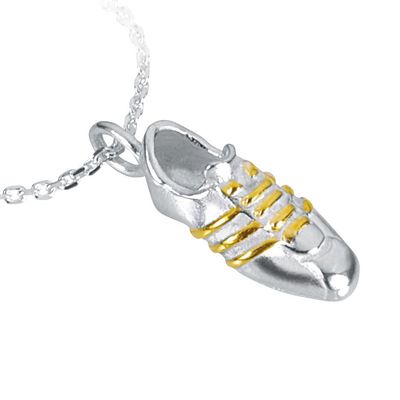 Fußballschuh Anhänger in Silber 925/- bicolor ohne Kette Fußballschuh Anhänger in Silber 925/- bicolor ohne Kette