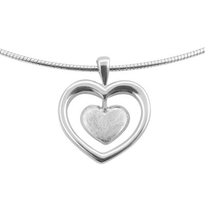 Herzanhänger mit Reif in Silber 925/- Herzanhänger mit Reif in Silber 925/-