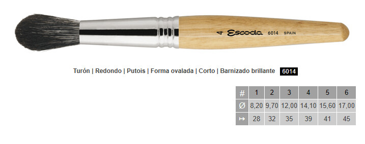 ESCODA PINCEL PARA DORAR S-6014