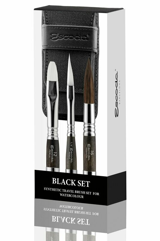 ESCODA BLACK SET PINCELES DE VIAJE ACUARELA 1272