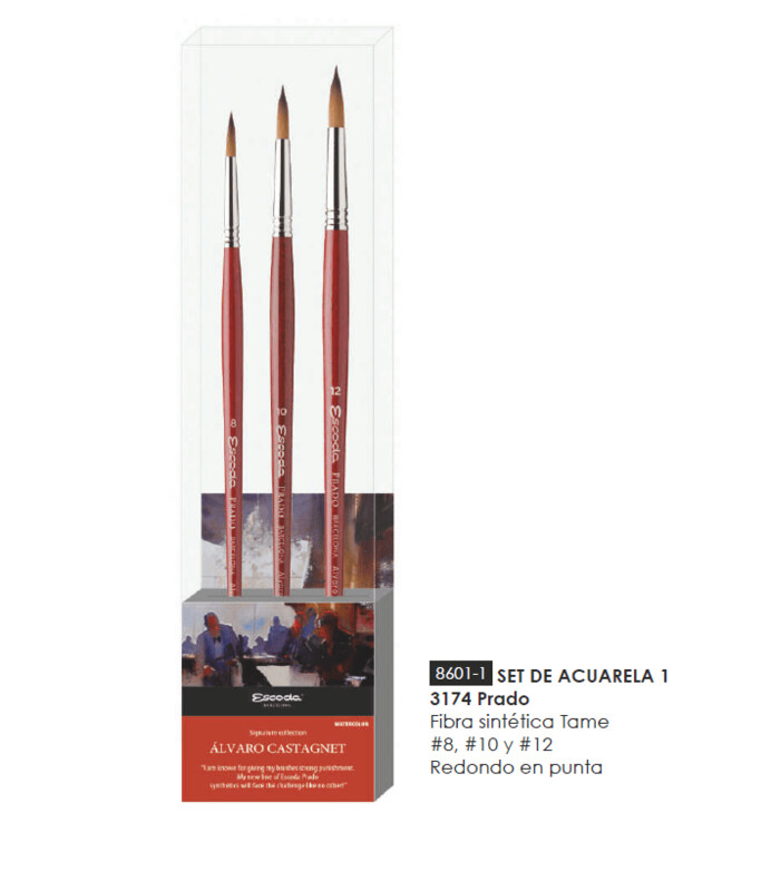 ESCODA SET ÁLVARO CASTAGNET PINCELES ACUARELA 8601-1