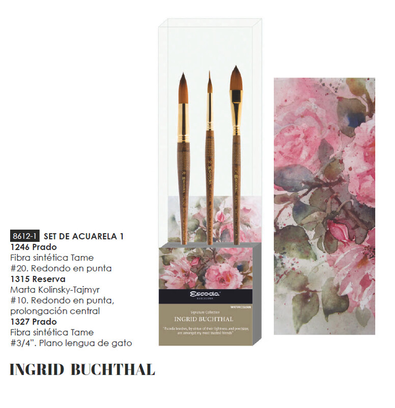 ESCODA SET INGRID BUCHTHAL PINCELES ACUARELA 8612-1