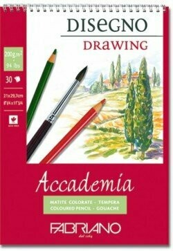 FABRIANO ACCADEMIA DIBUJO ÁLBUM, Tamaño: A5 	14,8 x  21 cm.