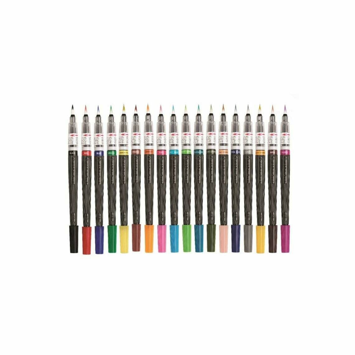 Pentel Pennello A Punta Fine Con Pulsante Posteriore - Tinta Liquida Metallizzata Rosa - Per Lettering, Dettagli E Effetti Brillanti