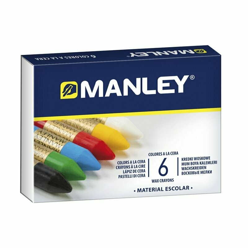 CERAS MANLEY CAJA 6 COLORES SURTIDOS