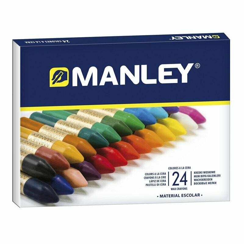 CERAS MANLEY CAJA 24 COLORES SURTIDOS