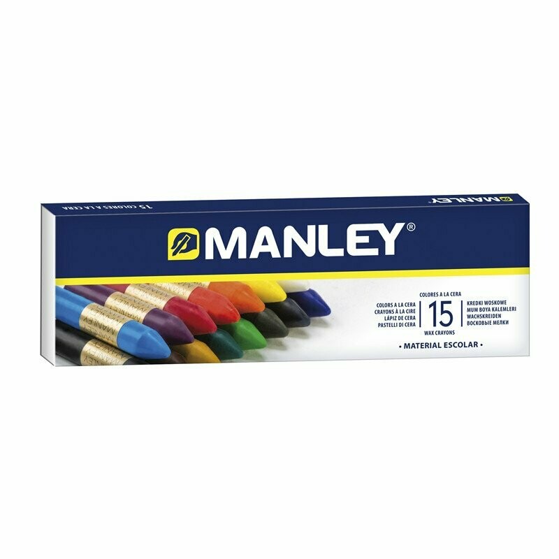 CERAS MANLEY CAJA 15 COLORES SURTIDOS