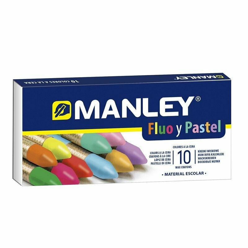 CERAS MANLEY CAJA 10 COLORES ESPECIALES