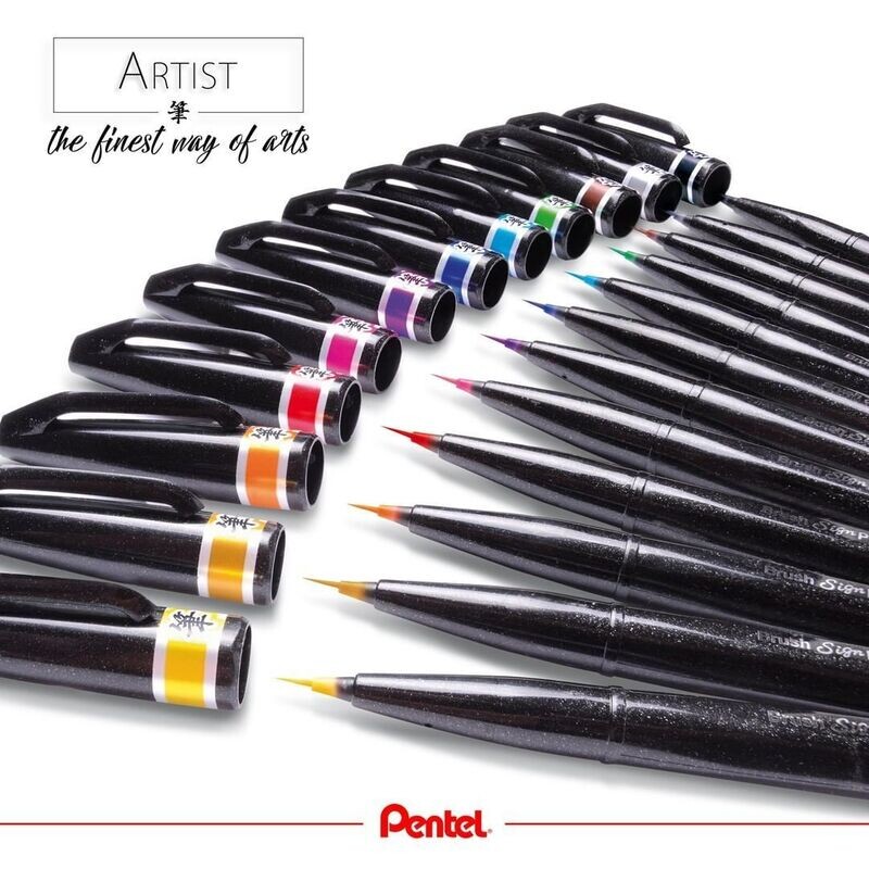 PENTEL BRUSH SIGN PEN ARTIST ROTULADOR