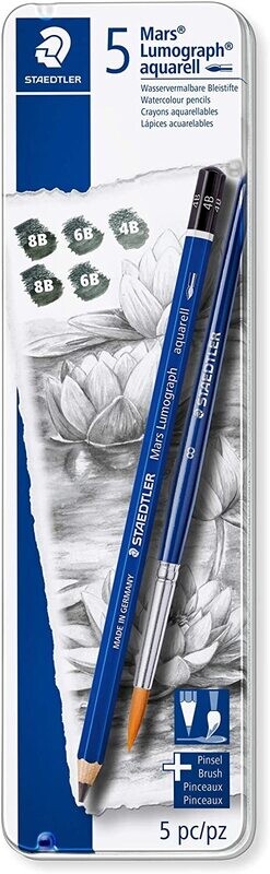 STAEDTLER MARS LUMOGRAPH AQUARELL CAJA METAL