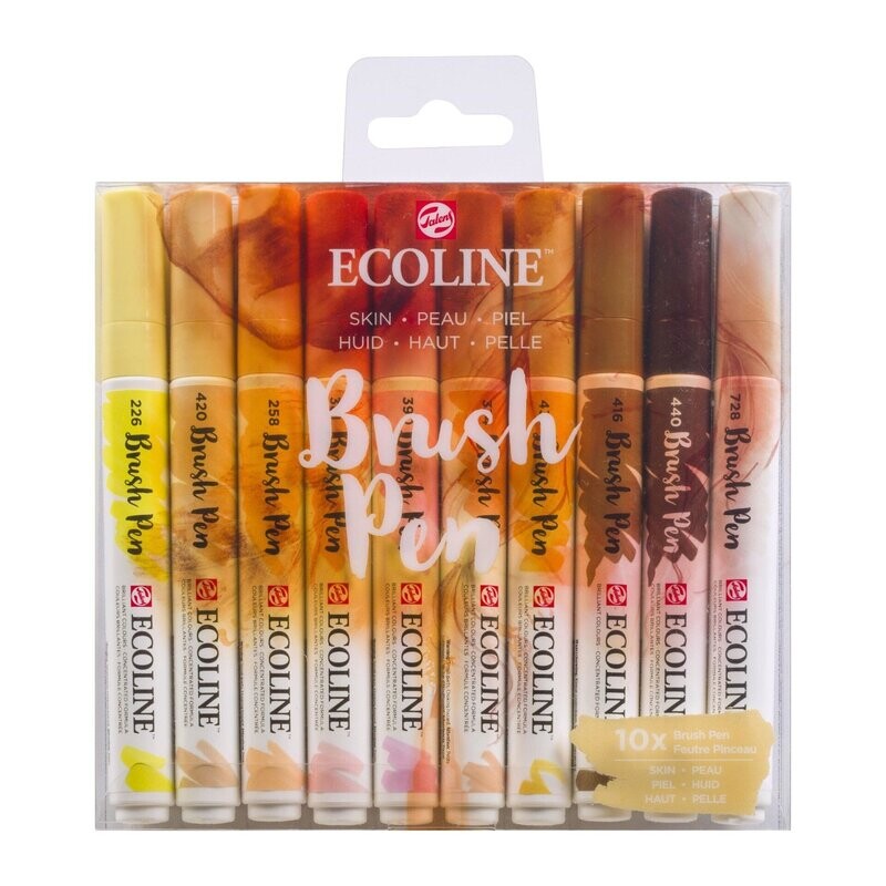 ECOLINE BRUSH PEN SET 10 SERIE PIEL