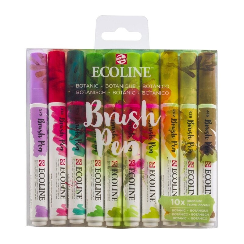 ECOLINE BRUSH PEN SET 10 SERIE BOTANIC