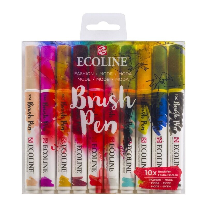 ECOLINE BRUSH PEN SET 10 SERIE FASHION