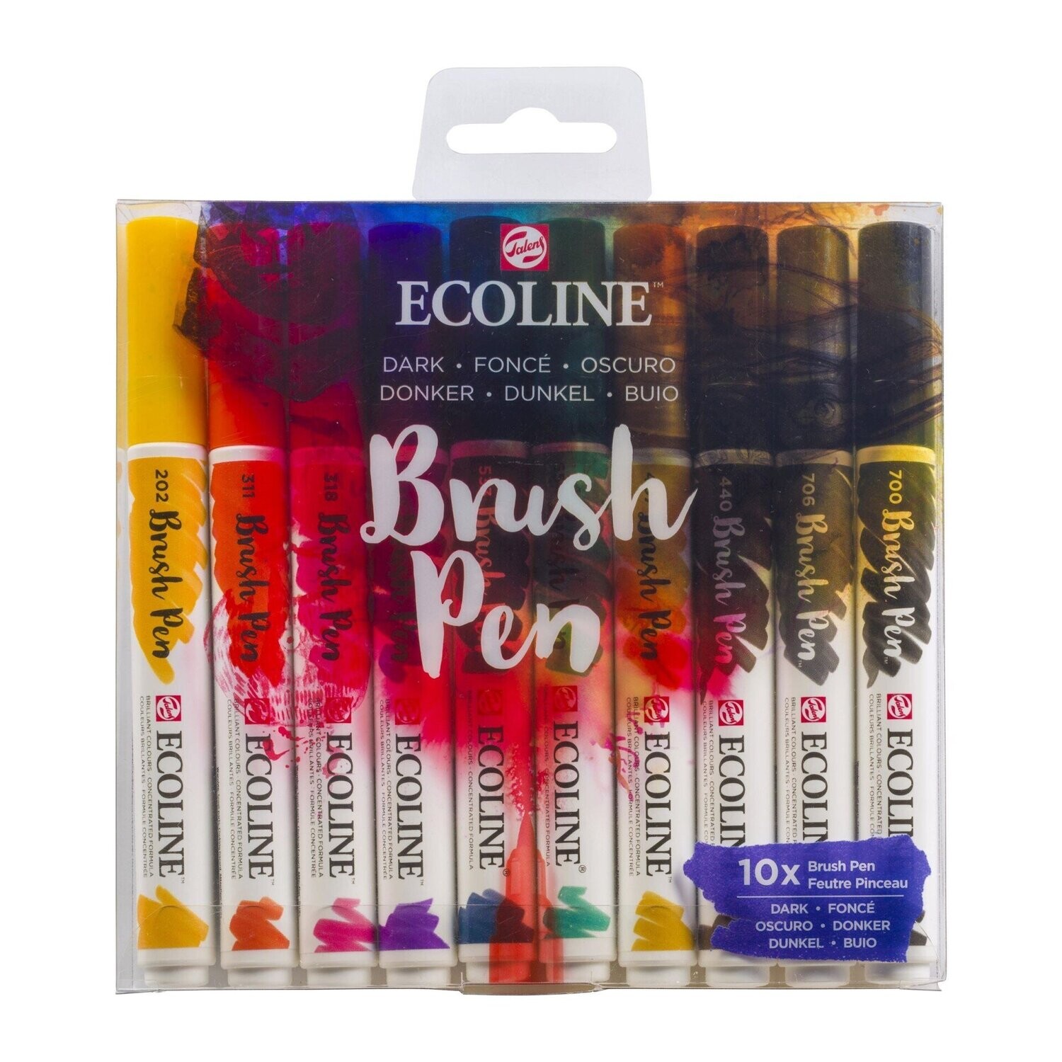 ECOLINE BRUSH PEN SET 10 SERIE DARK