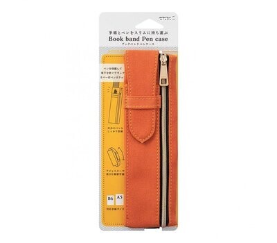 MIDORI ESTUCHE BOOK BAND PEN CASE NARANJA